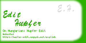 edit hupfer business card